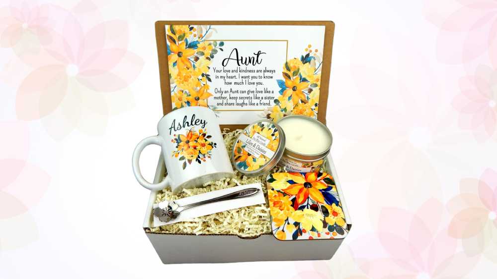 Handmade personalized gift box for aunts