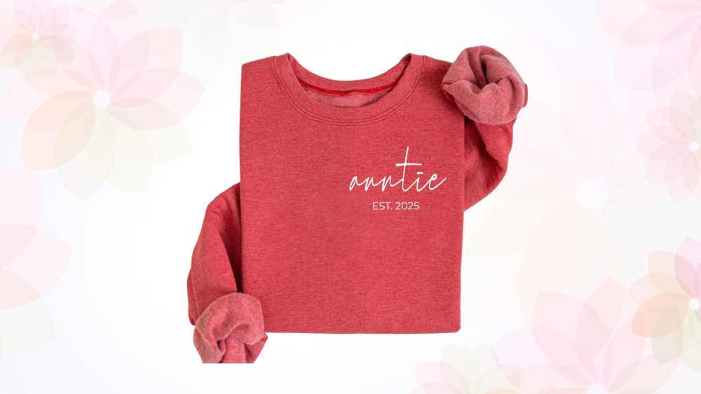 Handmade cotton sweatshirt with personalization and color options