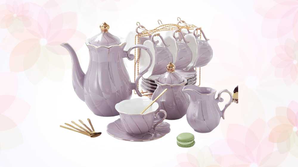British royal porcelain tea set for six