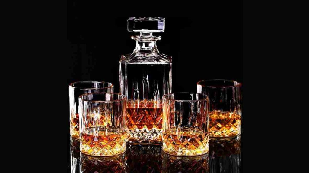 Mixology And Craft Whiskey Decanter Glass Set Gift Box