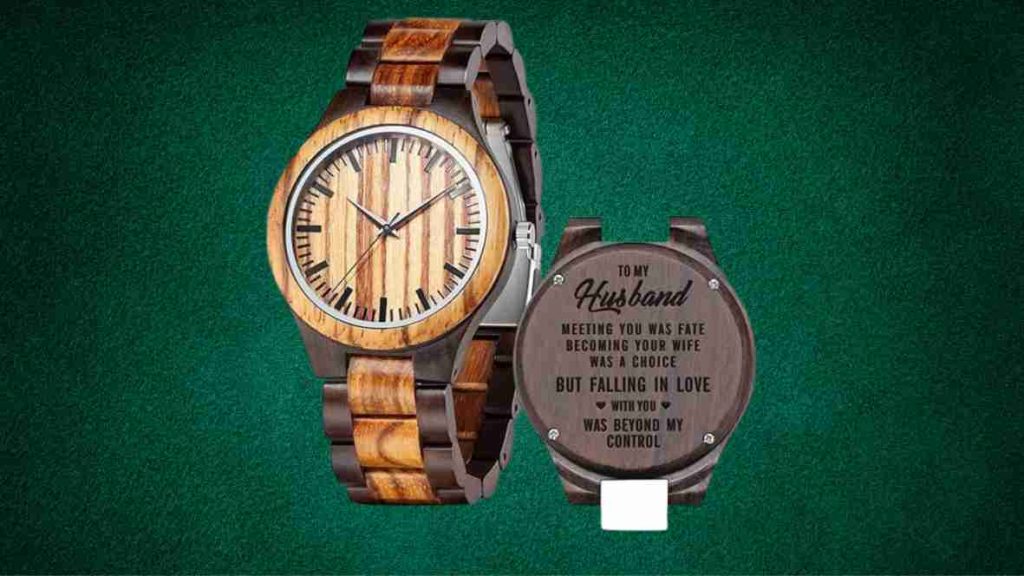 Wooden Watch Personalized Engraved Custom