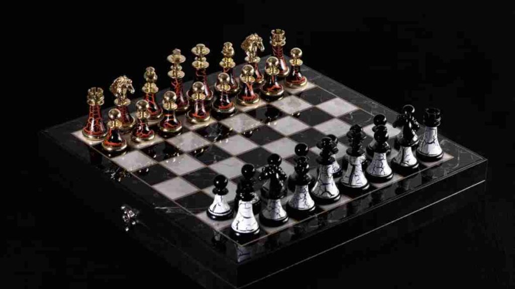 Handmade Wooden Chess Set with Board