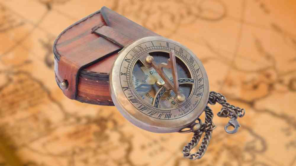 Compass Engraved Personalized Nautical Sundial