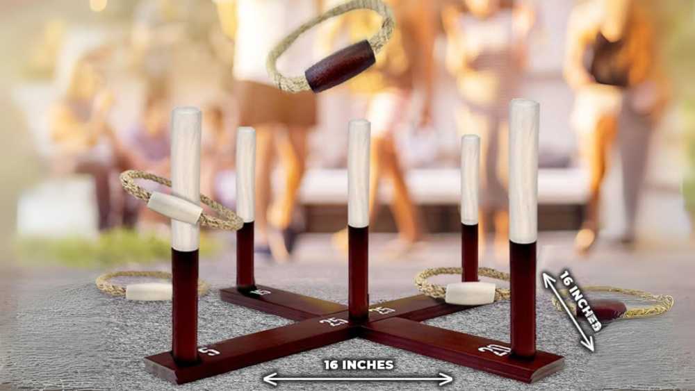 Outdoor ring toss set with 15 plus games included
