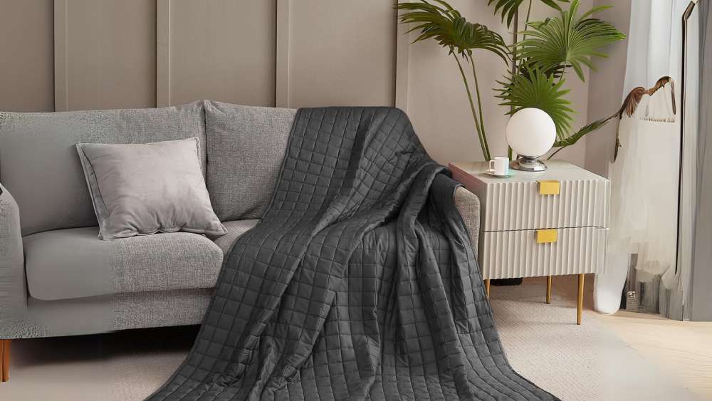 Full cotton fifteen pound weighted blanket