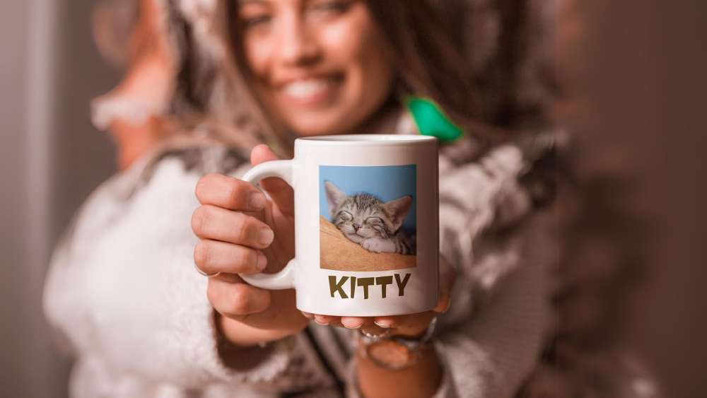 Custom coffee mugs personalized with image and text