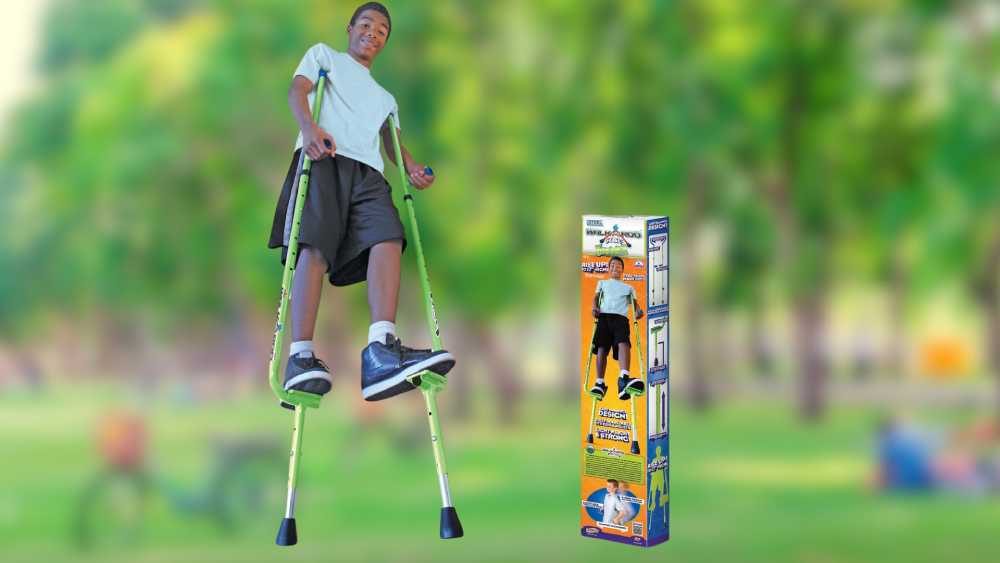 height adjustable up to 17 inches steel balance stilts
