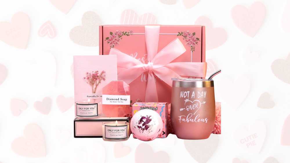Relaxing spa gift box basket for mom and sister