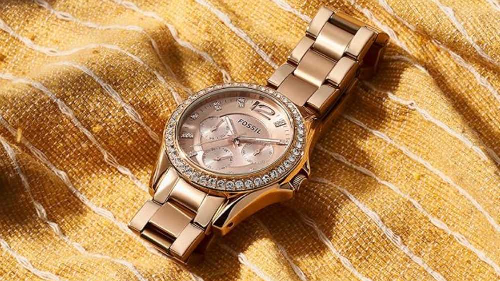 Fossil Riley Multifunction Rose-Tone Watch For Women