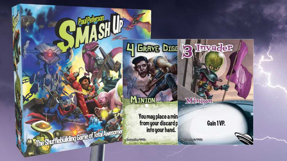 Smash up board game with 8 different factions