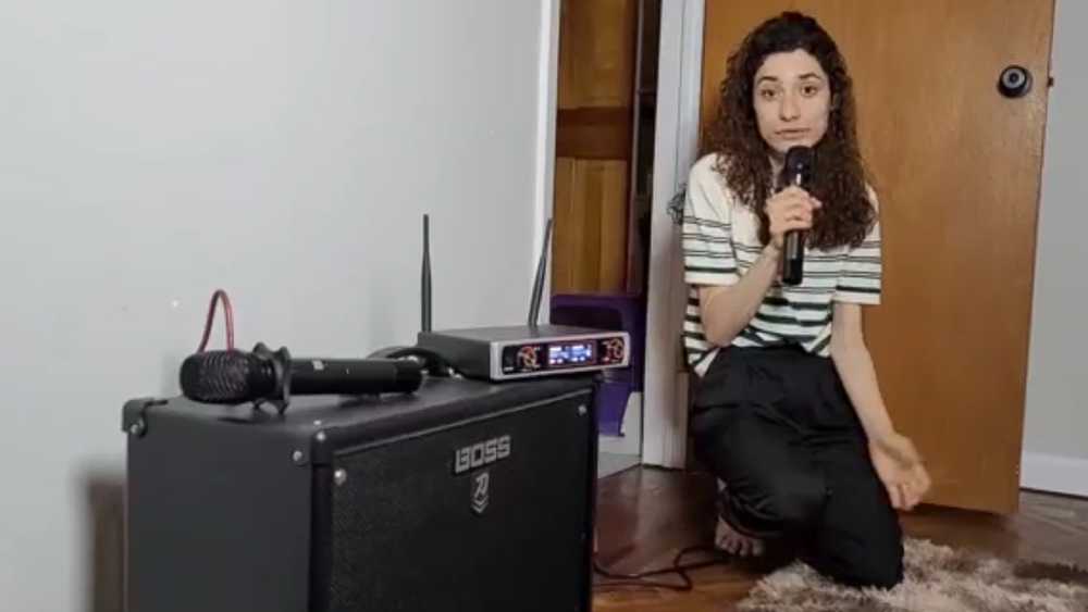 Bluetooth karaoke microphones with speakers and fun settings