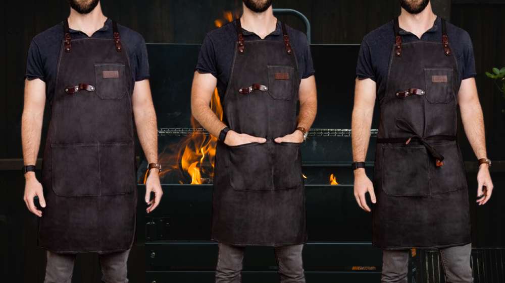 Durable light weight waxed canvas apron gift