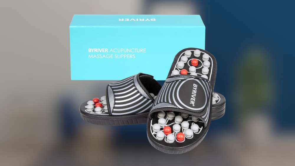 Acupressure stress relief foot massager reflexology massage slippers