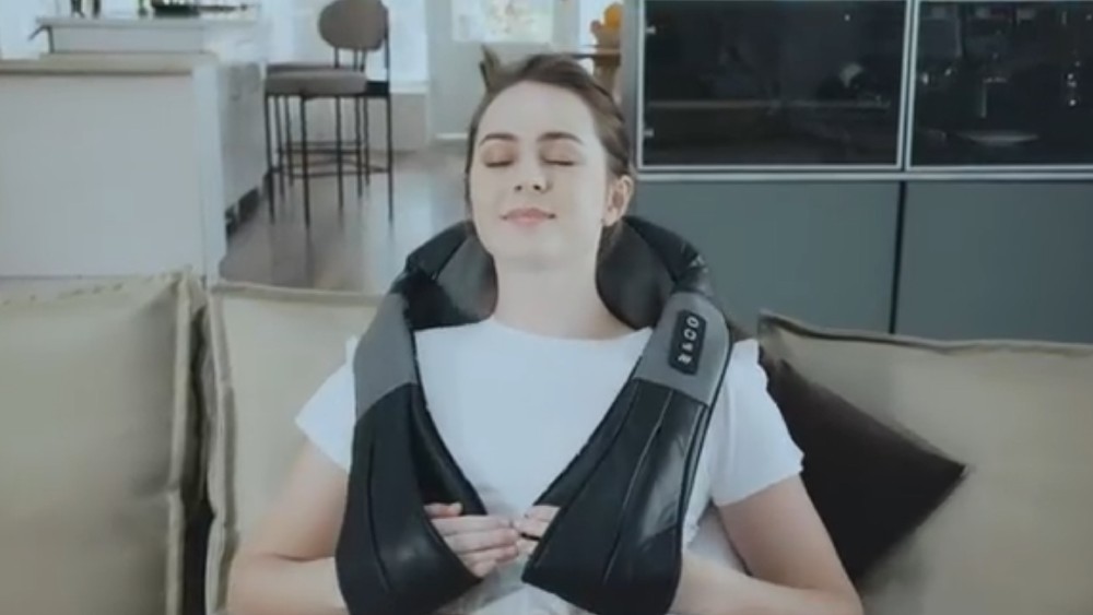 Neck And Back Massager Soothing Heat Shiatsu Massage Pillow