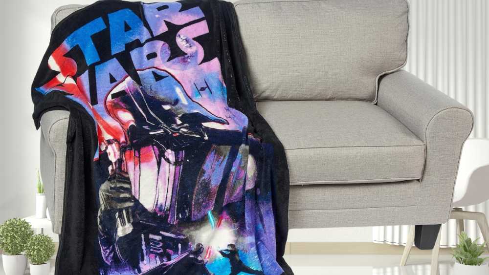 Fully polyester soft Chewbaka throw blanket with sleeves