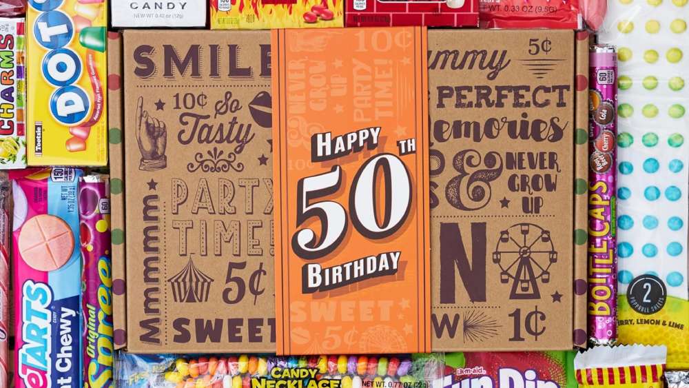 Vintage candy 50th birthday sweets