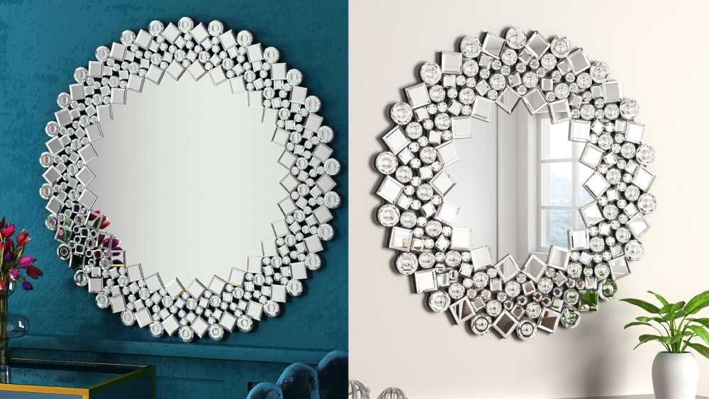 Gorgeous round luxury decorative wall mirror