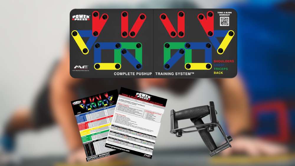 Push up board with color coded combo positions