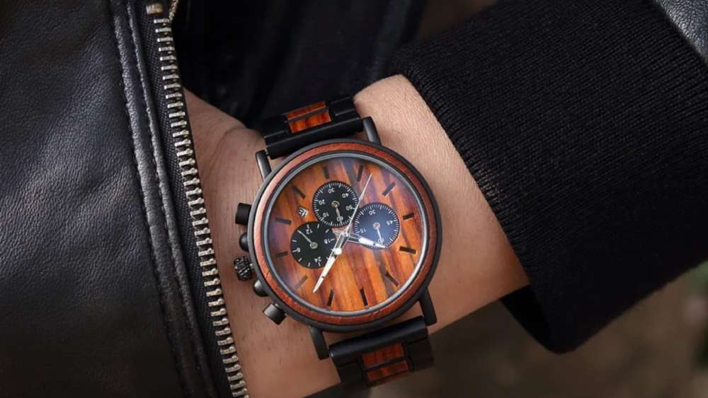 Personalized gift wooden watch with custom engraving