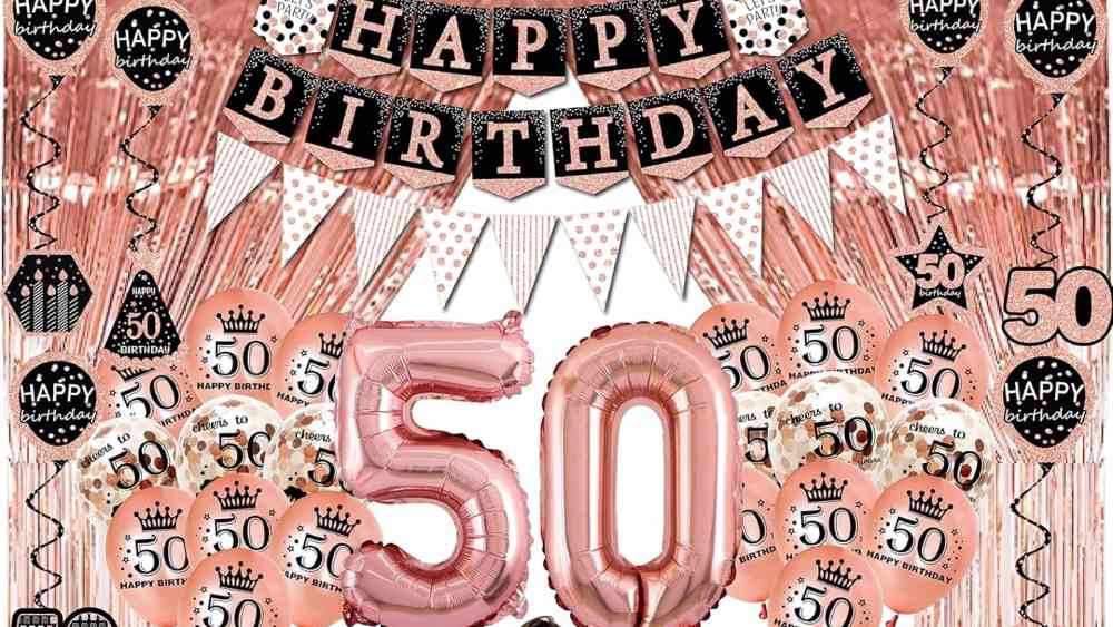 birthday decorations for women 50th party package