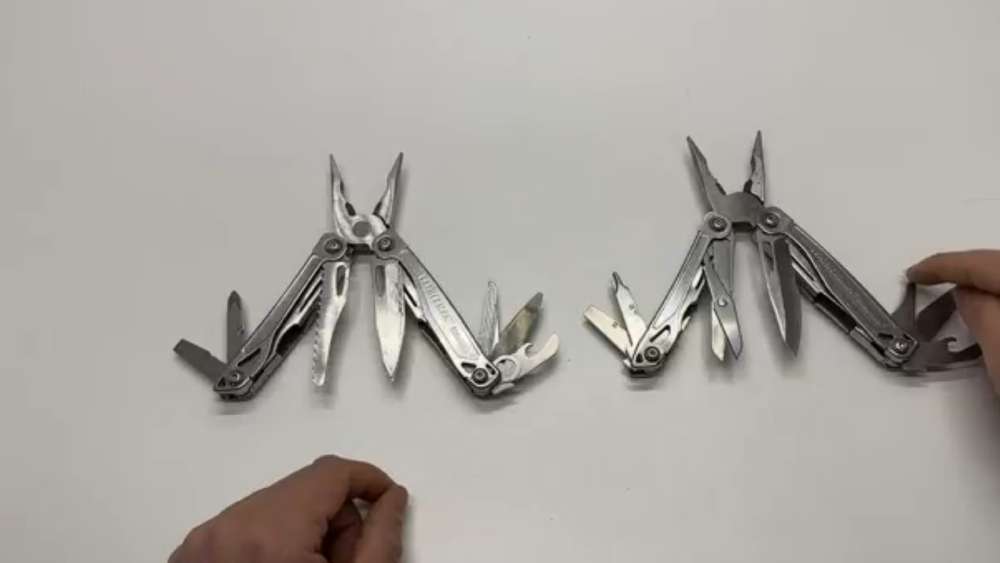 Stainless steel multitool with nylon sheath and 14 tools