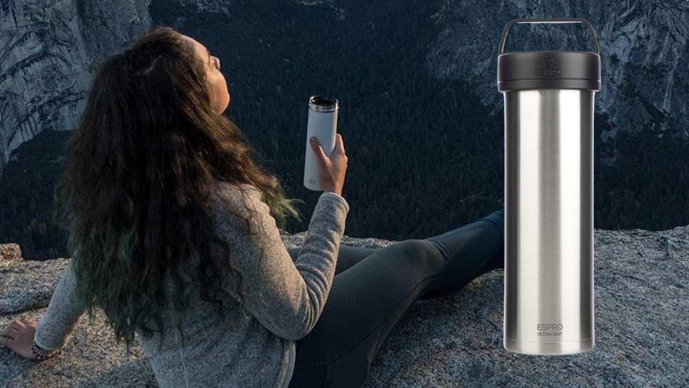 Double walled stainless steel vacuum insulated french press