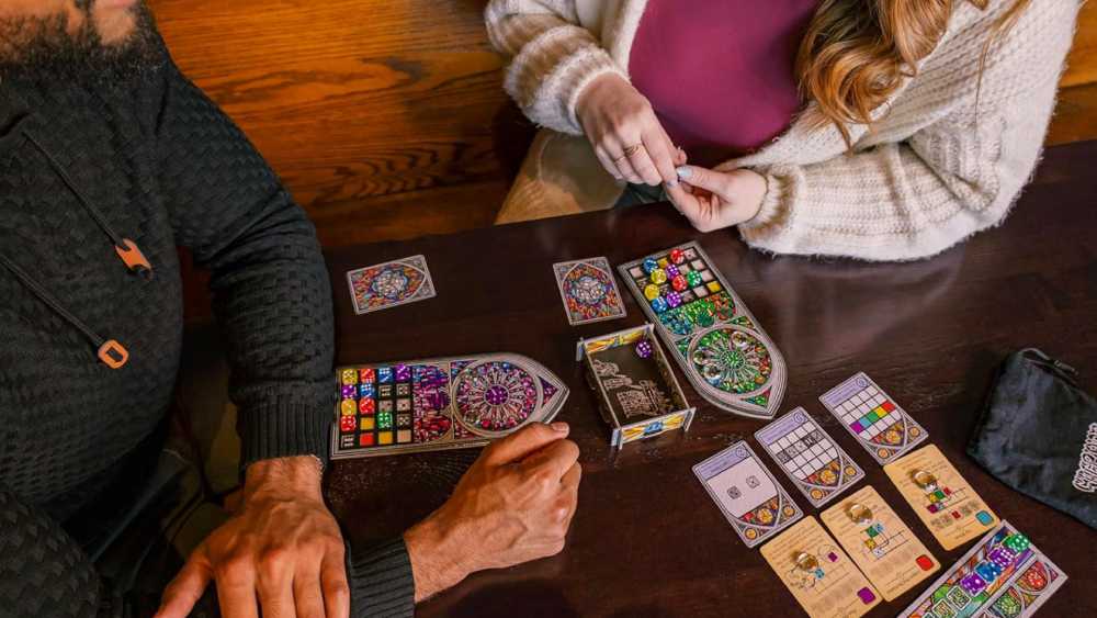 Sagrada family weight dice drafting puzzle board game