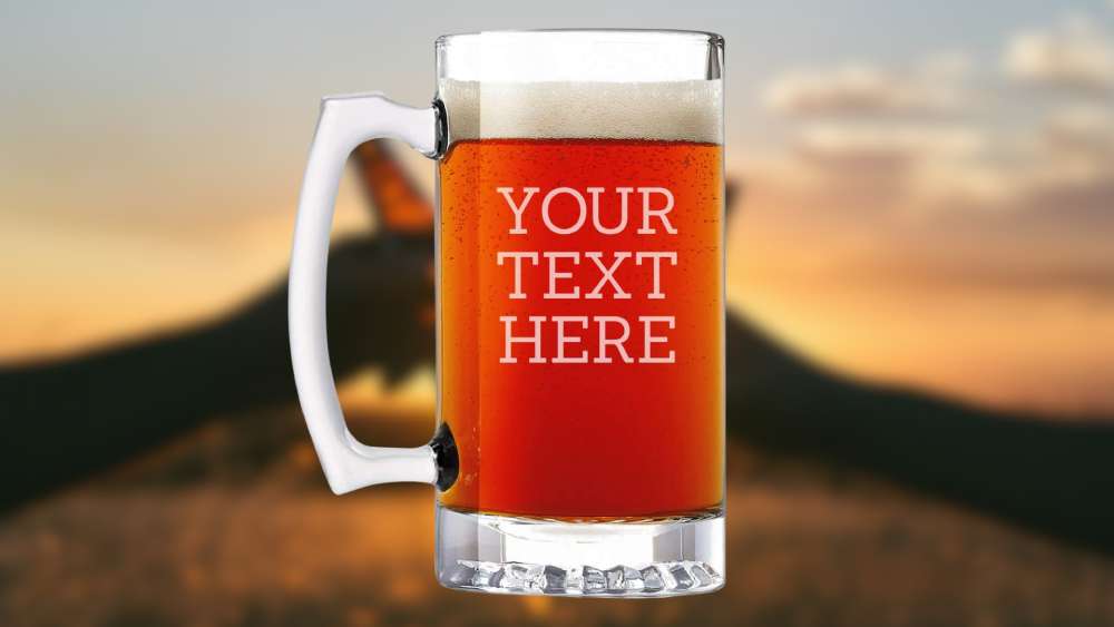 Aged to perfection personalized modern glass beer mug