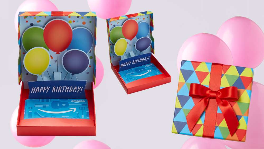 Amazon Gift Card in a Birthday Pop Up Box