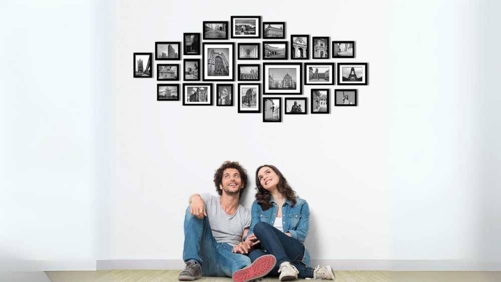 Twenty six piece picture frame collage sets