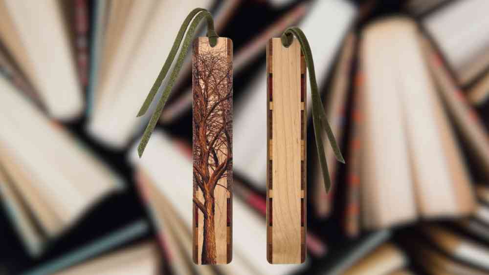 Willow Tree Wooden Bookmark with unique grain texture