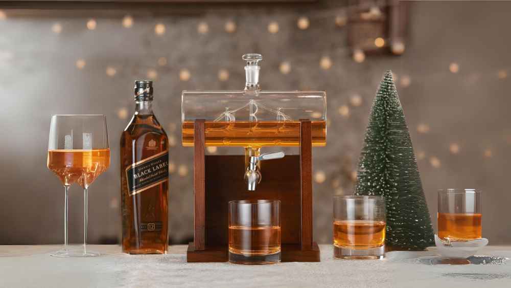 Jillmo Whiskey Decanter Set with Whiskey Glasses Birthday Gift