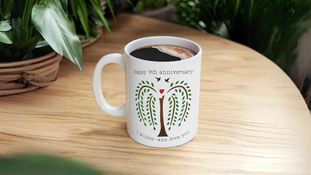 Willow design mug white