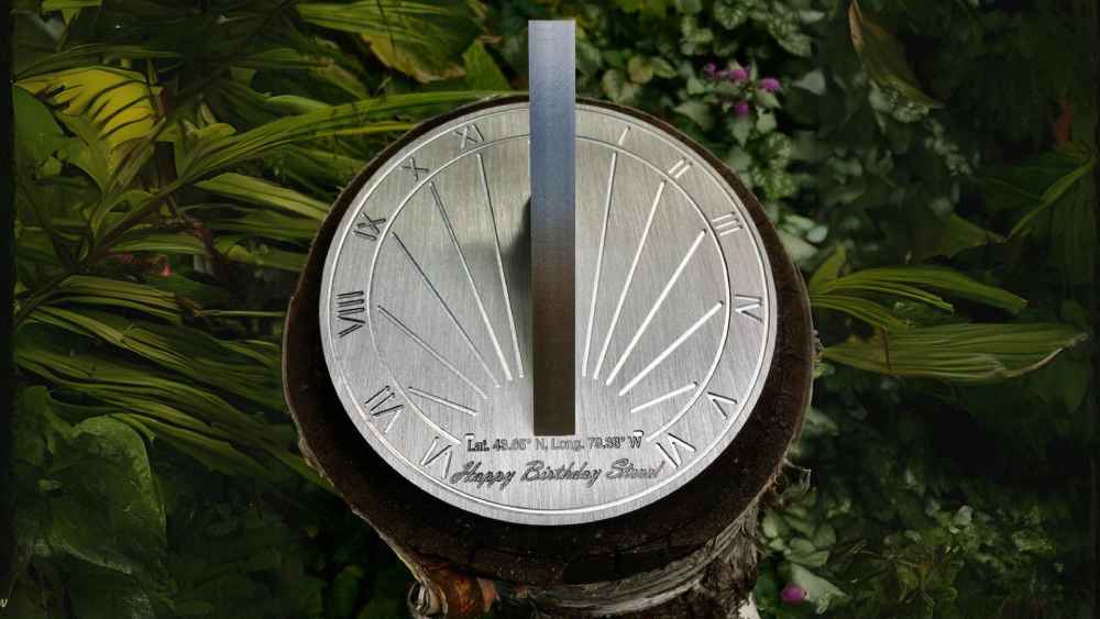 Custom Engraved Sundial Gift Top 80th Birthday Gift