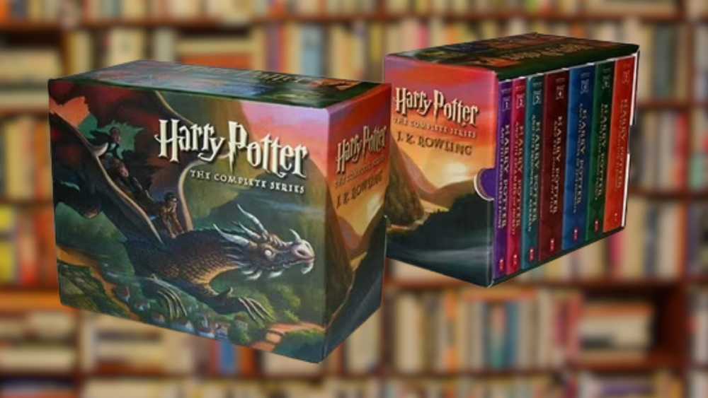 Seven volume hardcover Harry Potter books set
