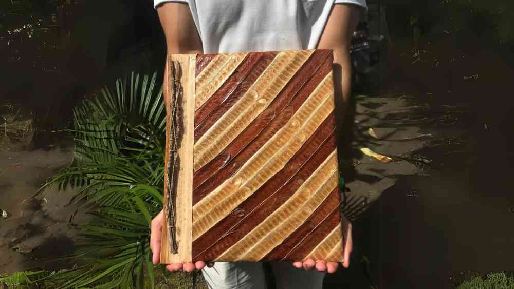 Natural Leaf Wedding Guest Book Eco Friendly Gift