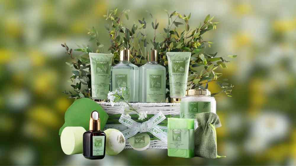 Tea Tree Bath Set Aromatherapy Home Spa Gift Basket