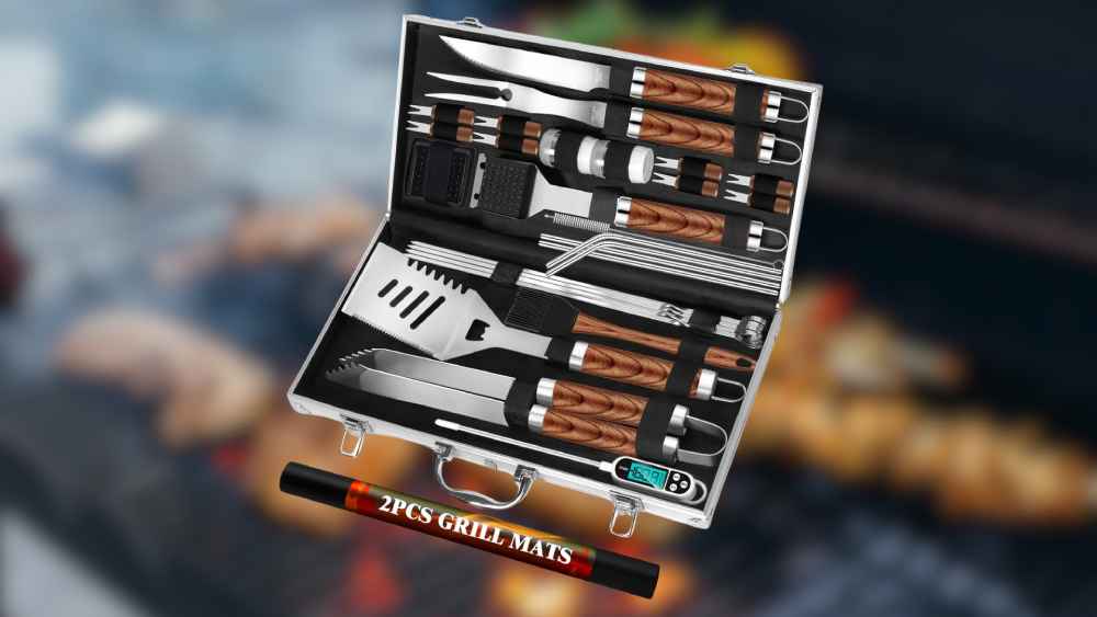 grill tool set meat chef stainless