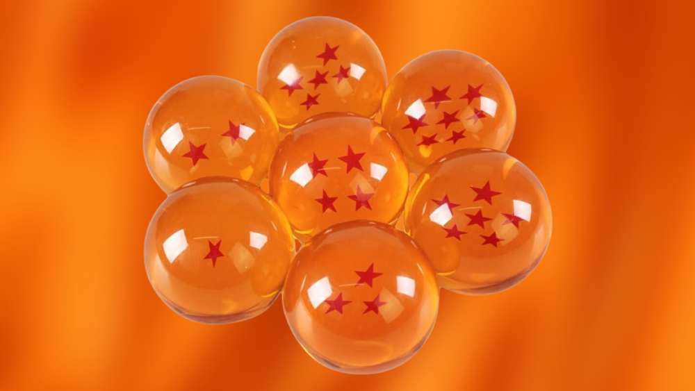 Large crystal acrylic resin dragon balls with box