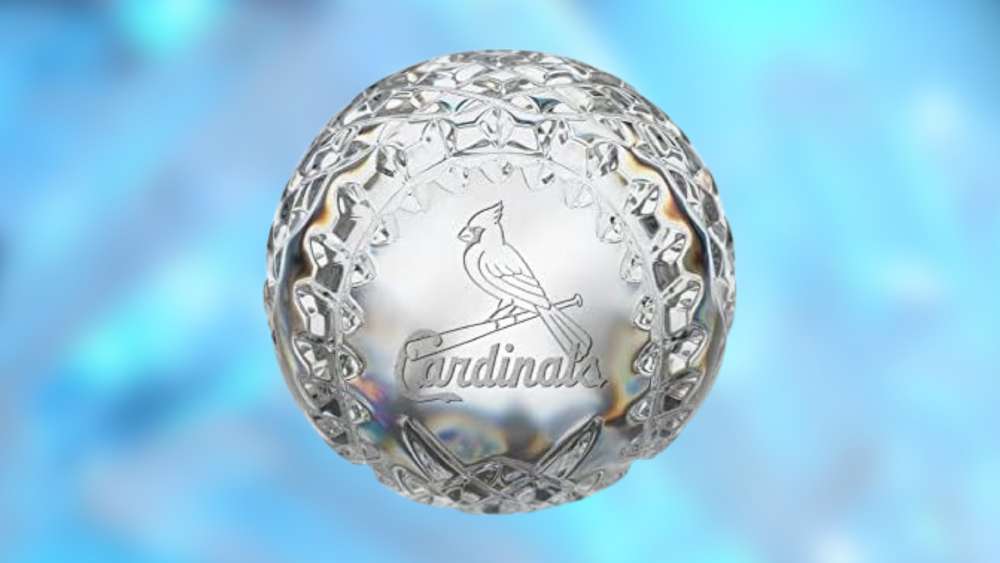 Four pound crystal collectible St Louis Cardinals baseball