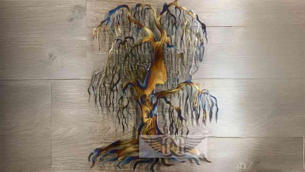 Ninth anniversary gift personalized willow tree wall art
