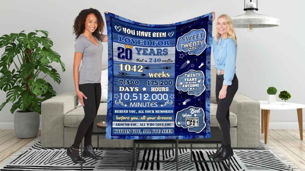 Sentimental premium material blanket twentieth birthday gift