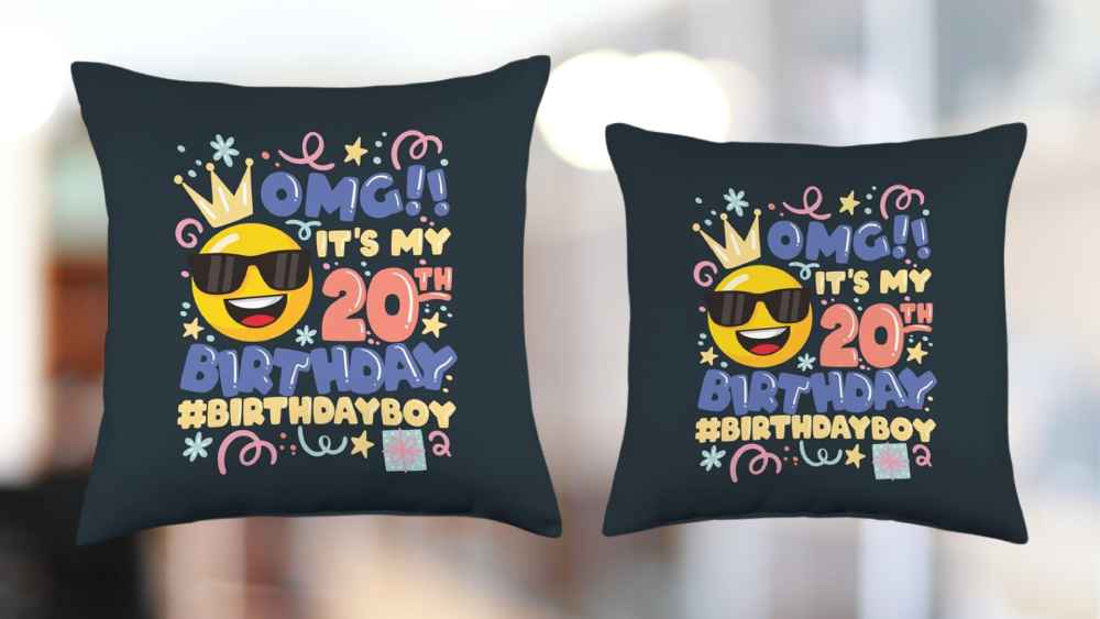Birthday boy twentieth birthday generation z throw pillow