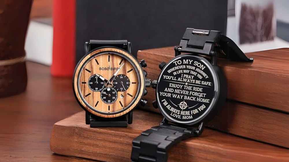 engraved wooden watch unique heartfelt message