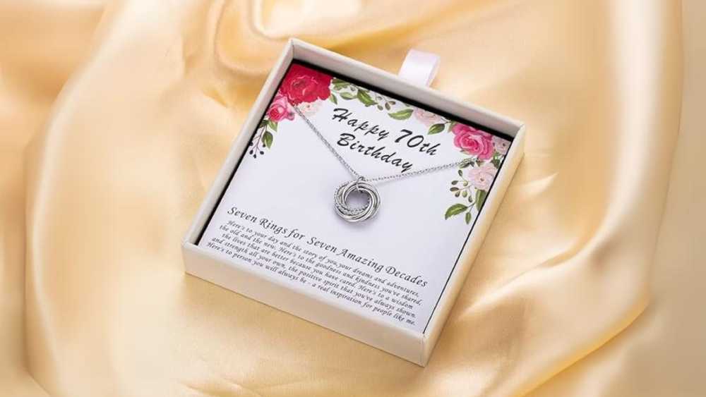 Sterlin silver birthday gift necklace for women