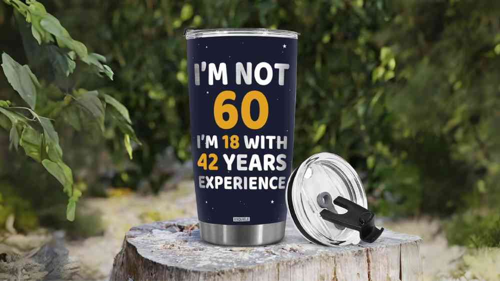 Personalized 60th Birthday Tumbler Cup Gift