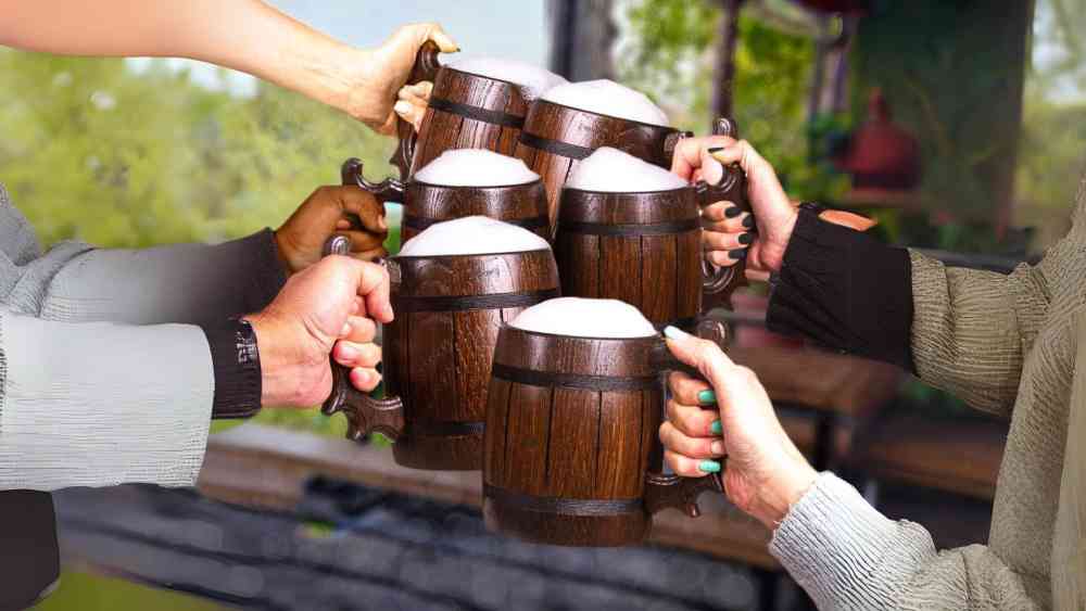 Handmade Wooden Beer Mug Set of eco Friendly Wood