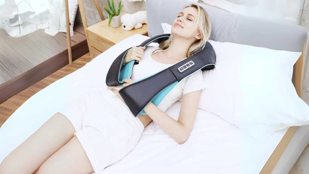 Shiatsu back shoulder and neck massager with heat