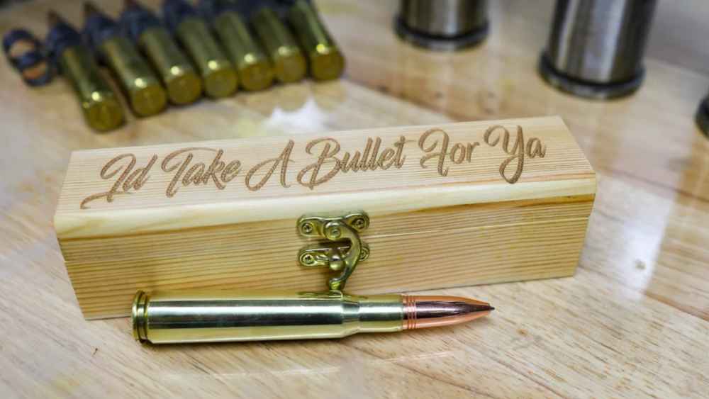 bullet pen writing gift wooden metal