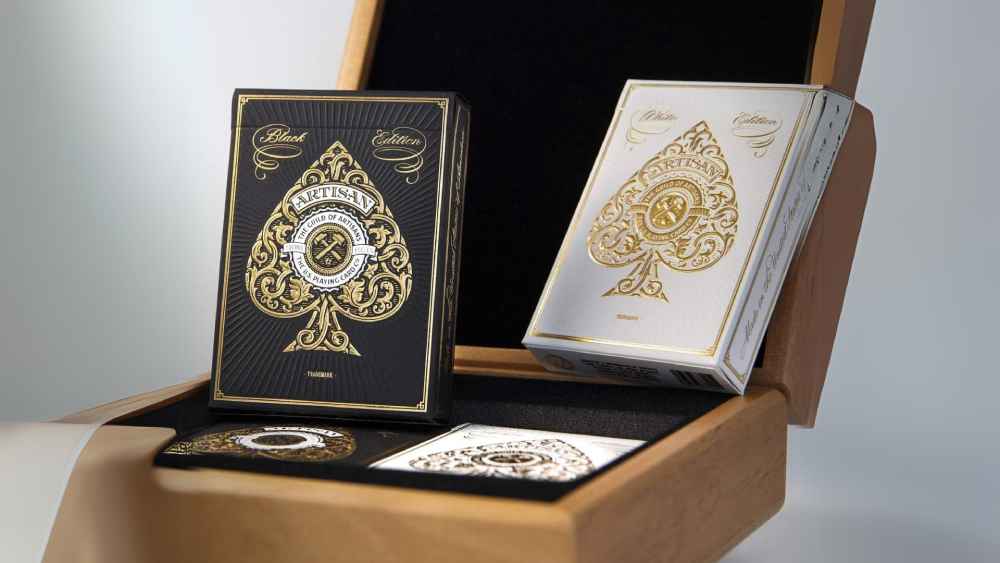 Artisan Playing Poker Cards Luxury Set In Wood Box
